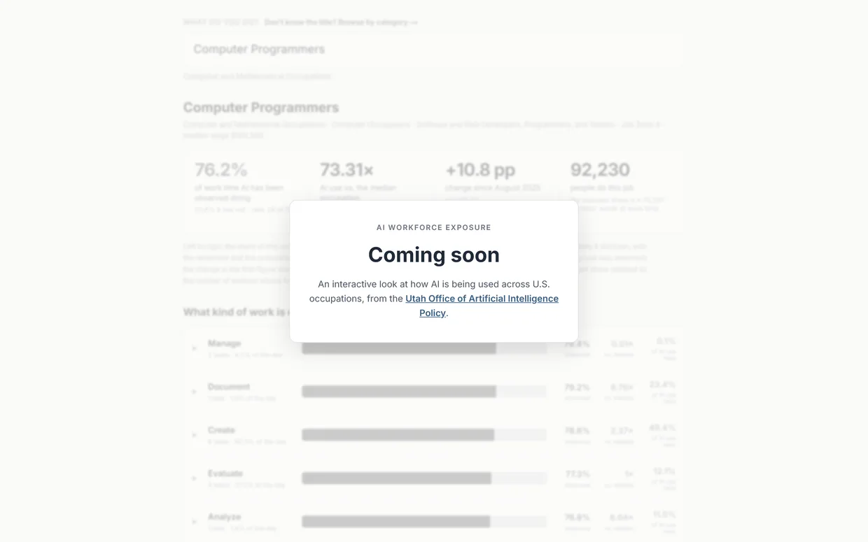 AI Workforce Exposure Explorer screenshot